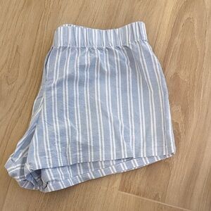 JOHN GALT White Blue Keira Striped Boxer Shorts